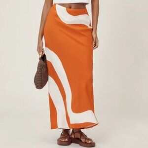 NEVER WORN Anthropologie The Tilda Maxi Slip Skirt: Linen Edition